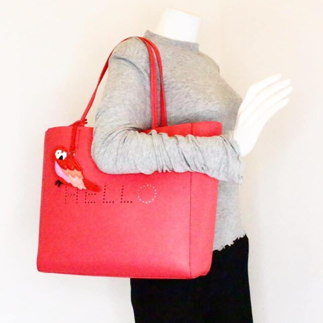 KATE SPADE 34177 Red Saffiano Leather Tote 9