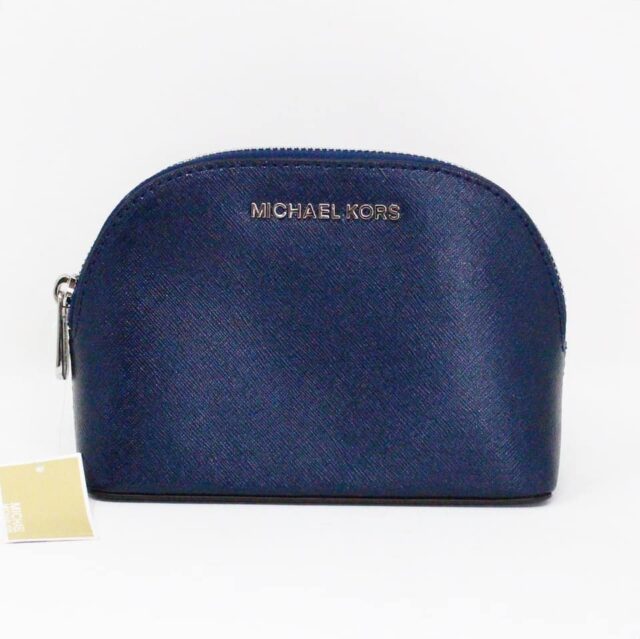 MICHAEL KORS 34164 Midnight Blue Saffiano Leather Travel Pouch 1