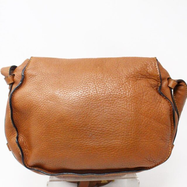 CHLOE 31633 Brown Leather Medium Marcie Flap Shoulder Bag 2