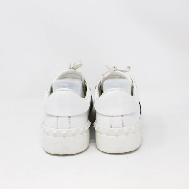 VALENTINO 34574 White Leather Open Panther Sneaker US 8 EU 38 3