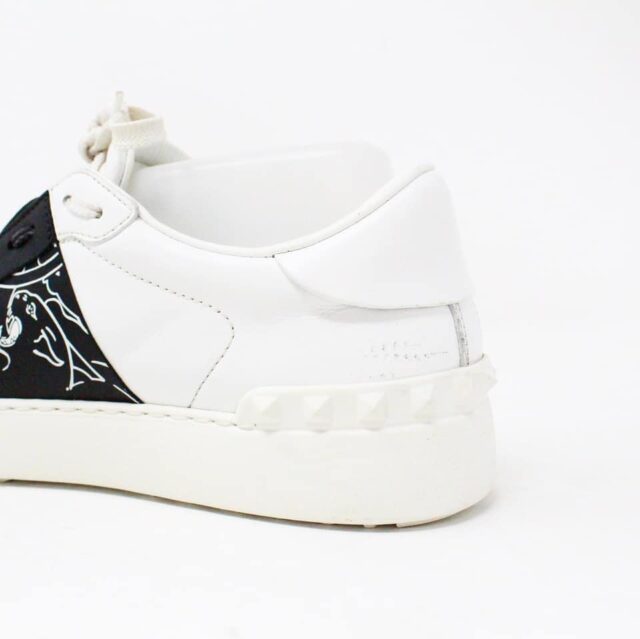 VALENTINO 34574 White Leather Open Panther Sneaker US 8 EU 38 6