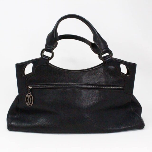 CARTIER 35462 Black Leather Marcello Tote Bag 2