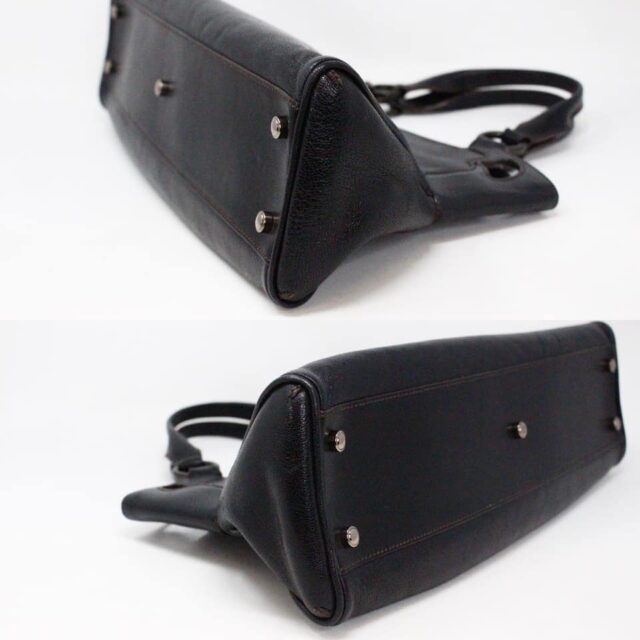 CARTIER 35462 Black Leather Marcello Tote Bag 4