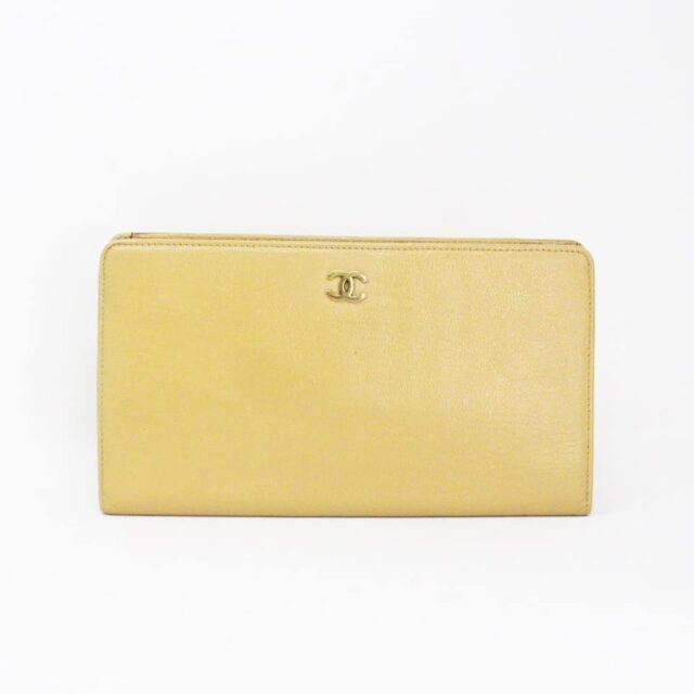 CHANEL MCA 186 Long Yellow Leather Wallet 1