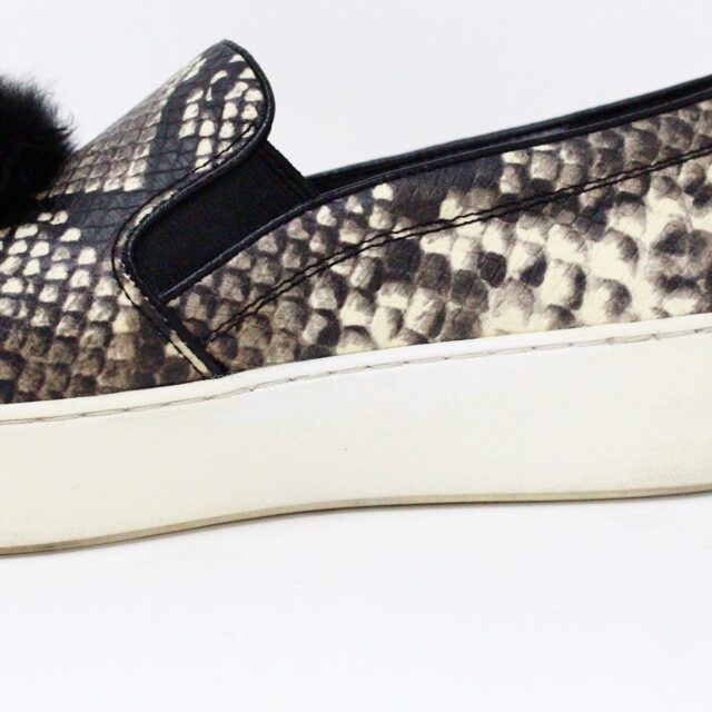 MICHAEL KORS 35530 Trent Snake Print Pom Pom Slip On Sneakers US 6.5 EU 36. 8