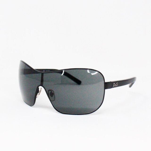 DOLCE GABBANA 36014 Black Shield Sunglasses 1