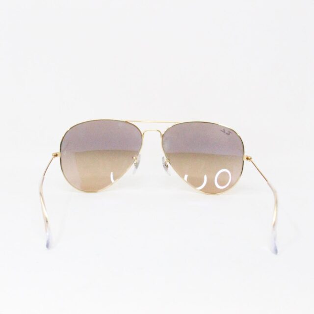 RAY BAN 36057 Gold Tone Aviator Sunglasses 3