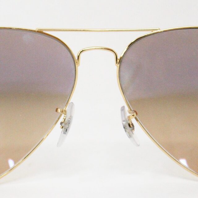 RAY BAN 36057 Gold Tone Aviator Sunglasses 4