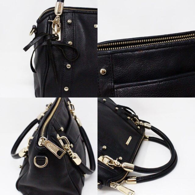 REBECCA MINKOFF 36268 Black Genuine Leather Mini Handbag 8