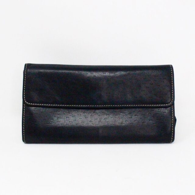SALVATORE FERRAGAMO 36216 Black Leather Long Wallet 1