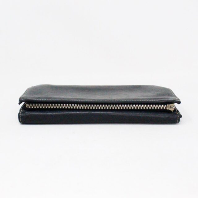 SALVATORE FERRAGAMO 36216 Black Leather Long Wallet 3