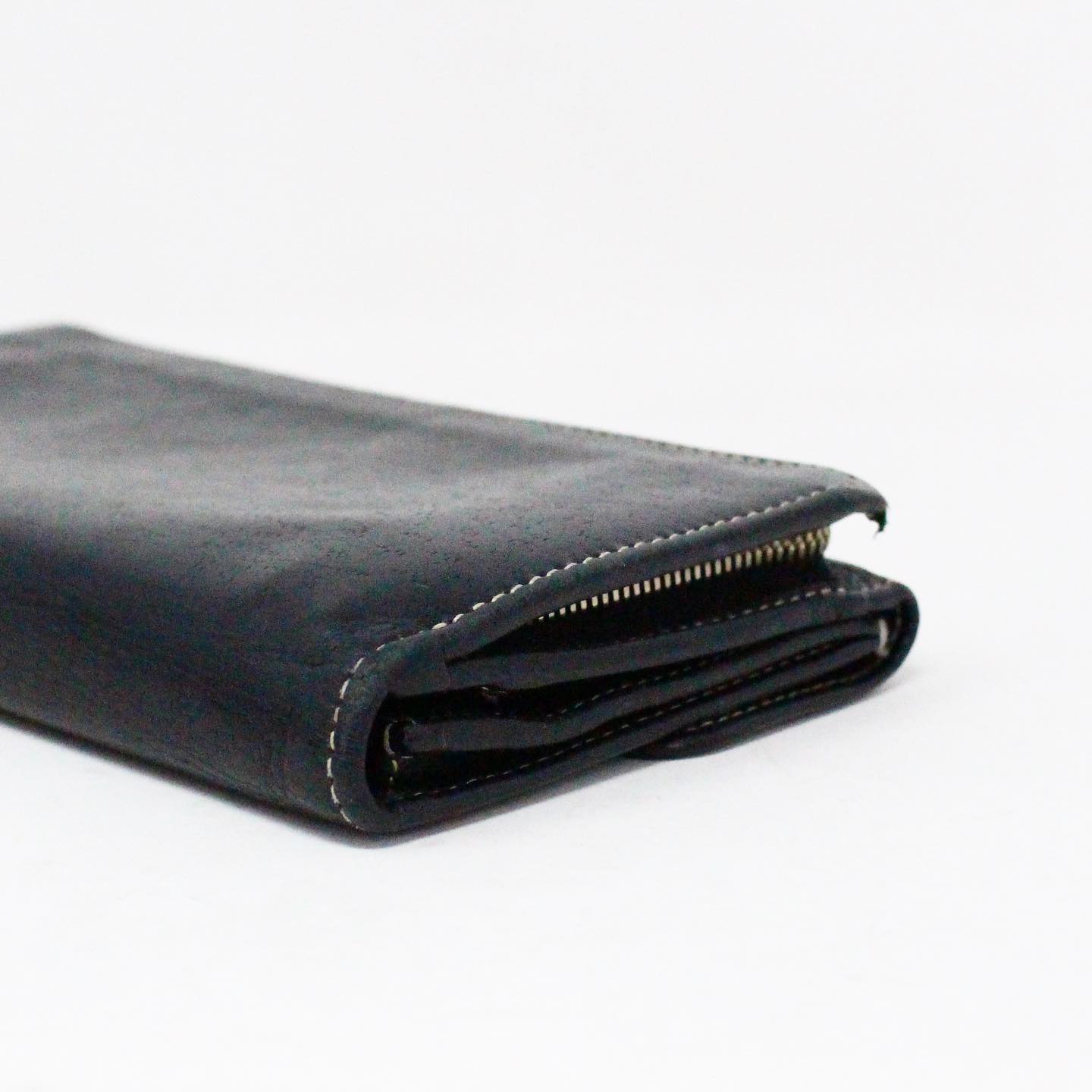 SALVATORE FERRAGAMO #36216 Black Leather Long Wallet
