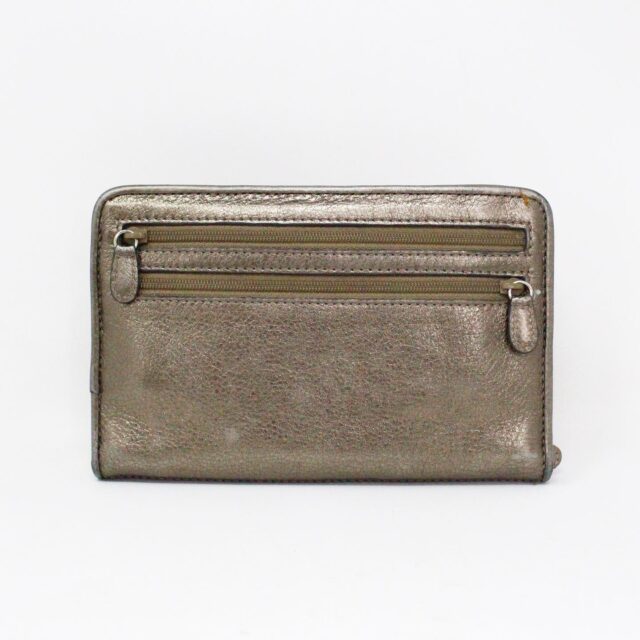 BRIGHTON 36536 Bronze Metallic Leather Bi Fold Wallet 2