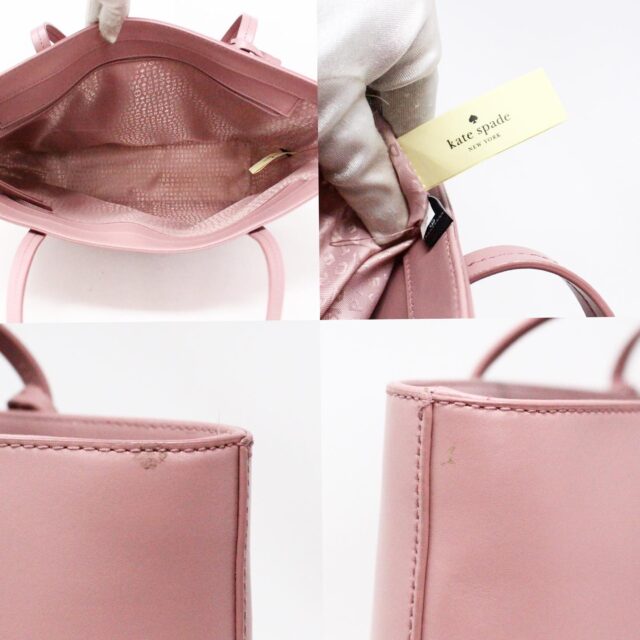 KATE SPADE 36464 Pastel Pink Smooth Leather Teton Tote Bag 7