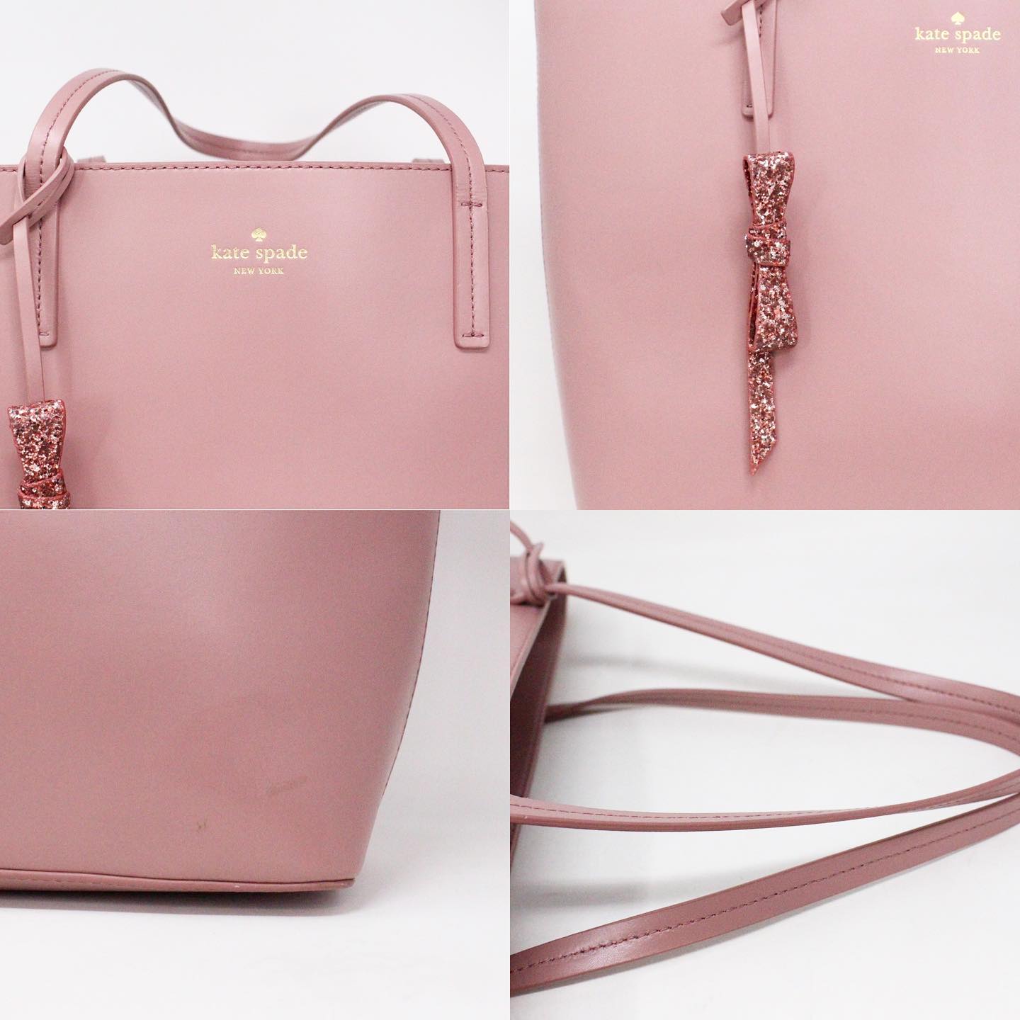 ON SALE* KATE SPADE #36464 Pastel Pink Smooth Leather Tote Bag