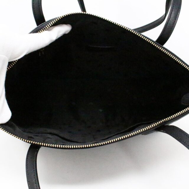 KATE SPADE 37088 Large Black Leather Glitter Tote Bag 5