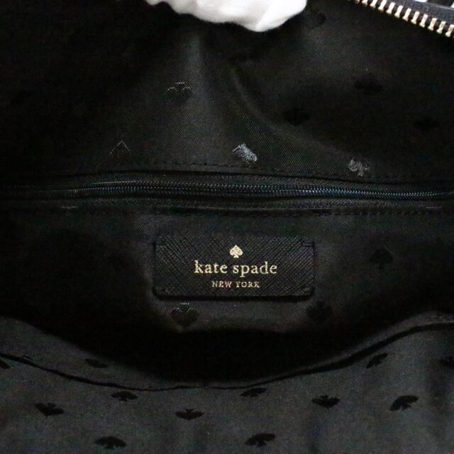 KATE SPADE 37088 Large Black Leather Glitter Tote Bag 6