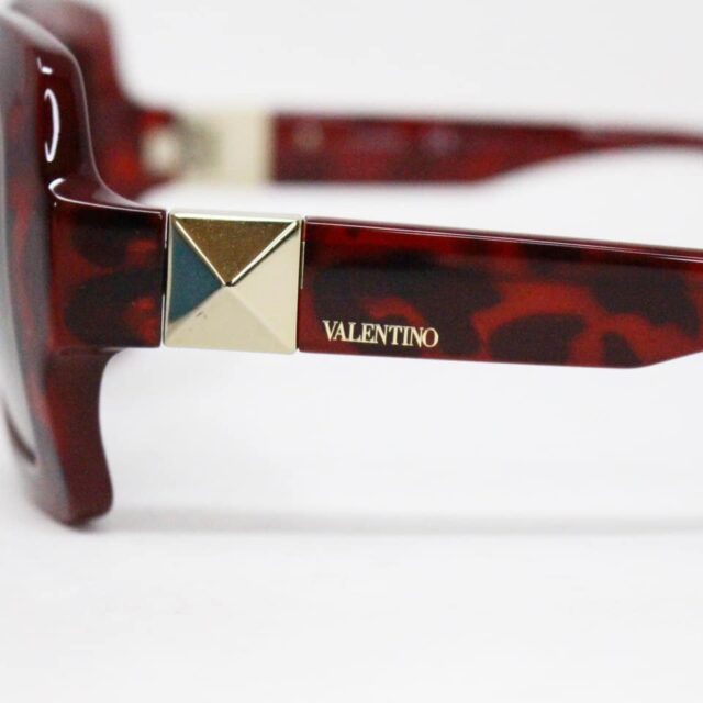 VALENTINO 36540 Red Tortoise Rock Stud Sunglasses 7