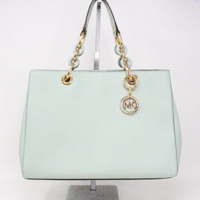 MICHAEL KORS 37334 Light Blue Saffiano Leather Handbag 1
