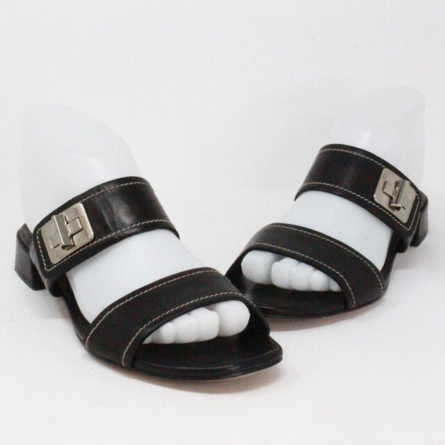 PRADA 37496 Black Sandals US 6 EU 36 a