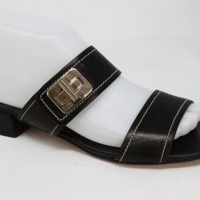 PRADA 37496 Black Sandals US 6 EU 36 c