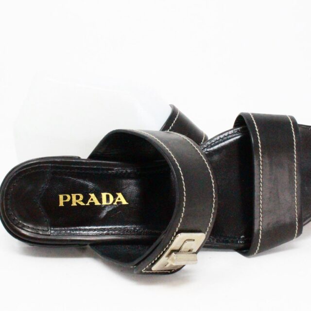 PRADA 37496 Black Sandals US 6 EU 36 d
