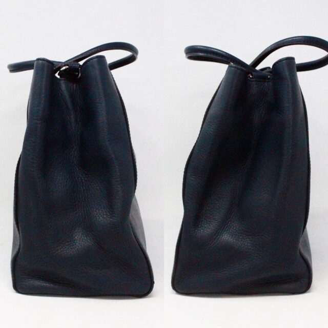 FENDI 38134 Navy Blue Saffiano Leather Handbag 3