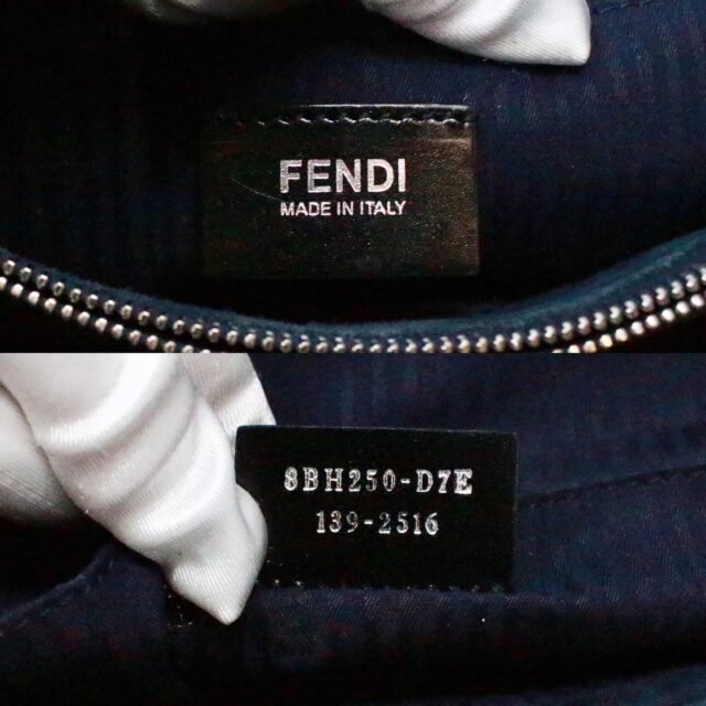 FENDI 38134 Navy Blue Saffiano Leather Handbag 7