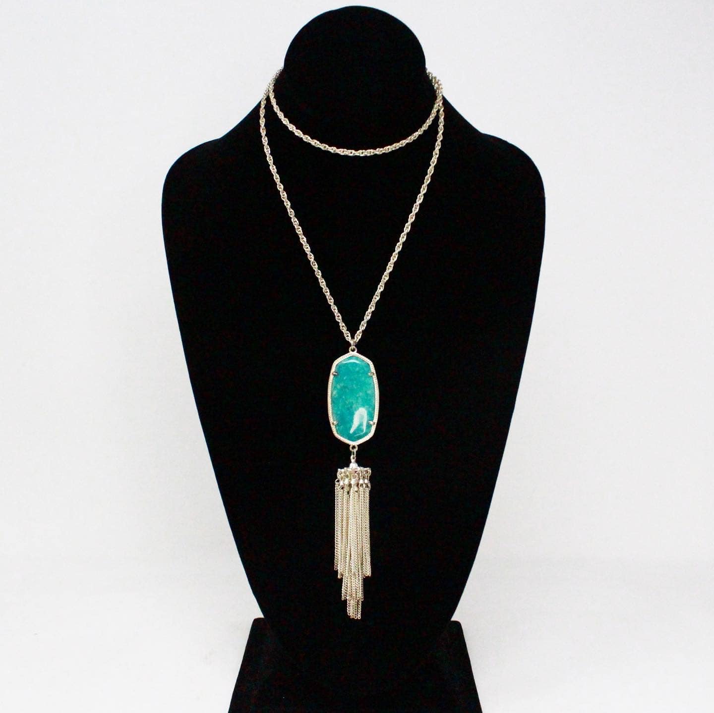 KENDRA SCOTT 38003 Turquoise Stone Ling Tassel Necklace 1