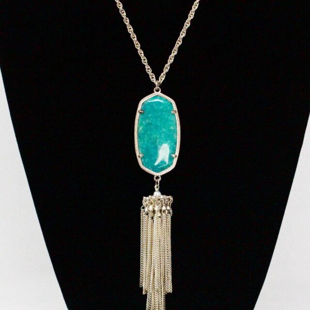 KENDRA SCOTT 38003 Turquoise Stone Ling Tassel Necklace 2