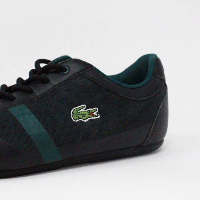 LACOSTE 38164 Youth Black and Green Sneakers US 4.5 EU 34.5 6