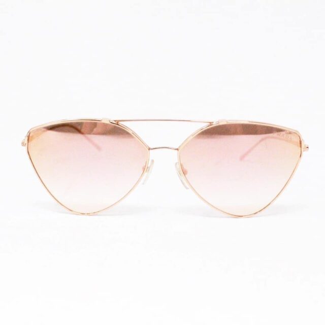 PRADA 38001 Gold Pink Mirrored Cat Eye Sunglasses 8