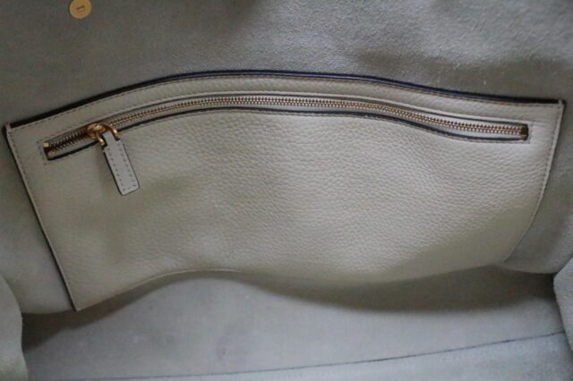 VALENTINO 37899 Beige Grained Leather Tote Bag H