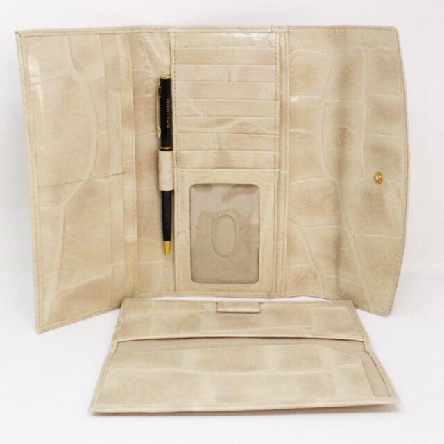 BRAHMIN 38878 Modern Checkbook Taupe Genuine Leather Wallet 7