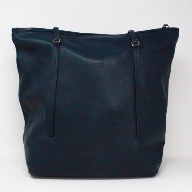 CAROLINA HERRERA 38818 Navy Blue Leather Shoulder Bag B