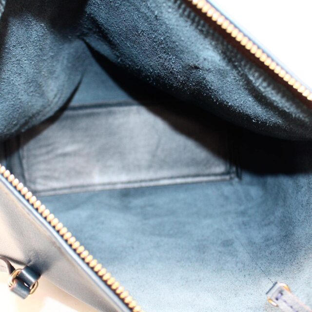 CAROLINA HERRERA 38818 Navy Blue Leather Shoulder Bag G