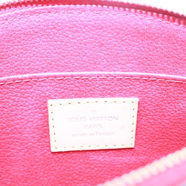 LOUIS VUITTON 39080 Red Monogram Vernis Leather Cosmetic Bag h