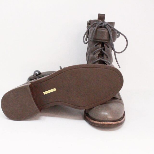 LOUISE ET CIE 38961 Gray Leather Boots US 7.5 EU 37.5 10