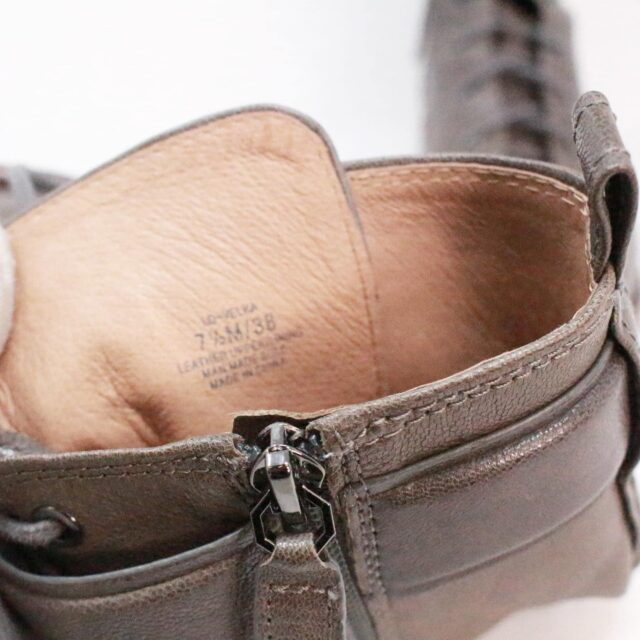 LOUISE ET CIE 38961 Gray Leather Boots US 7.5 EU 37.5 9