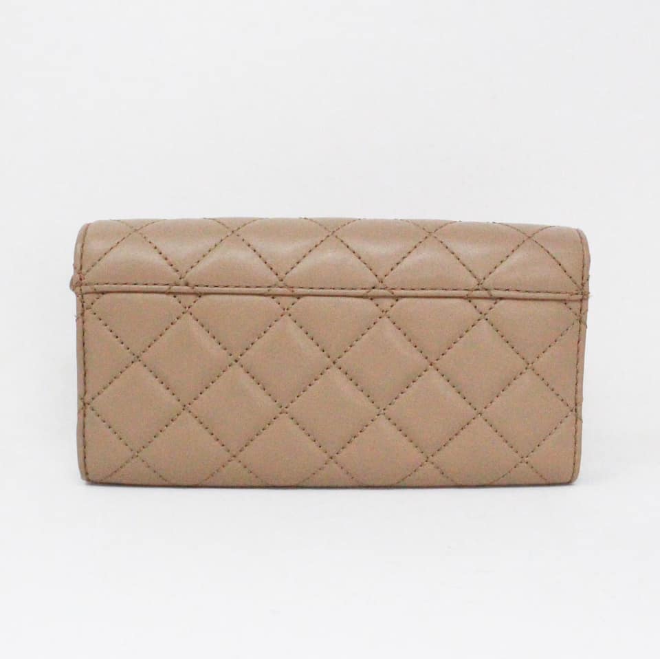 MICHAEL KORS 38460 Taupe Quilted Leather Wallet B