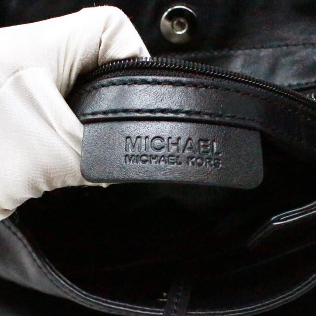 MICHAEL KORS 38817 Black Leather Snake Print Hobo Bag new F