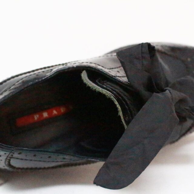 PRADA 38074 Black Patent Leather Shoes US 6 EU 36 e