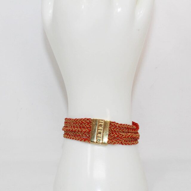 CAROLINA HERRERA 39318 Floral Red Bracelet and Ring Set Ring Size 6 e