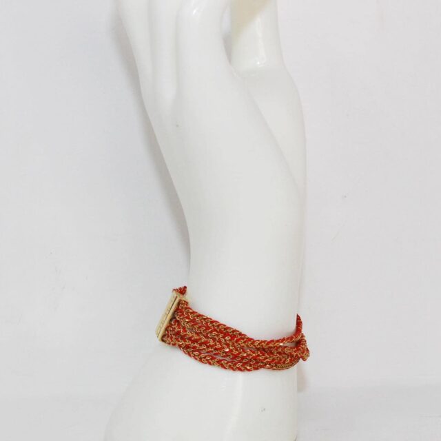 CAROLINA HERRERA 39318 Floral Red Bracelet and Ring Set Ring Size 6 f