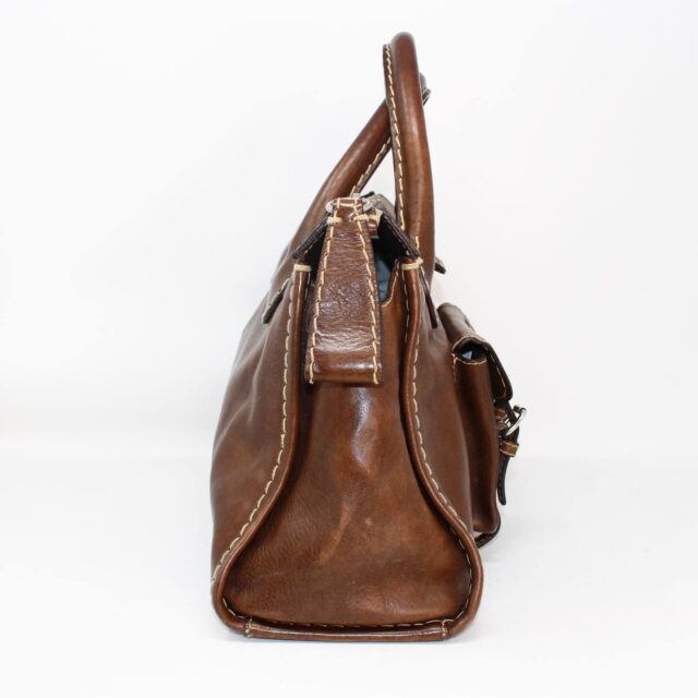 CLOE 38959 Brown Leather Tote Bag c