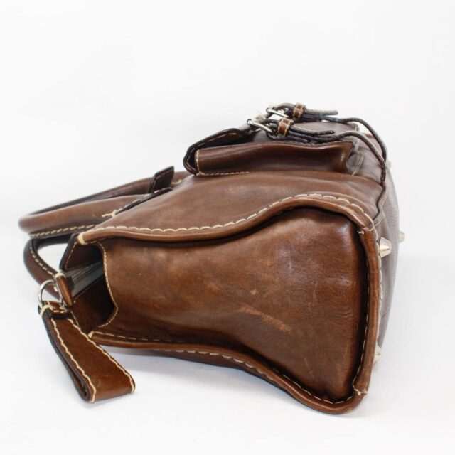 CLOE 38959 Brown Leather Tote Bag e