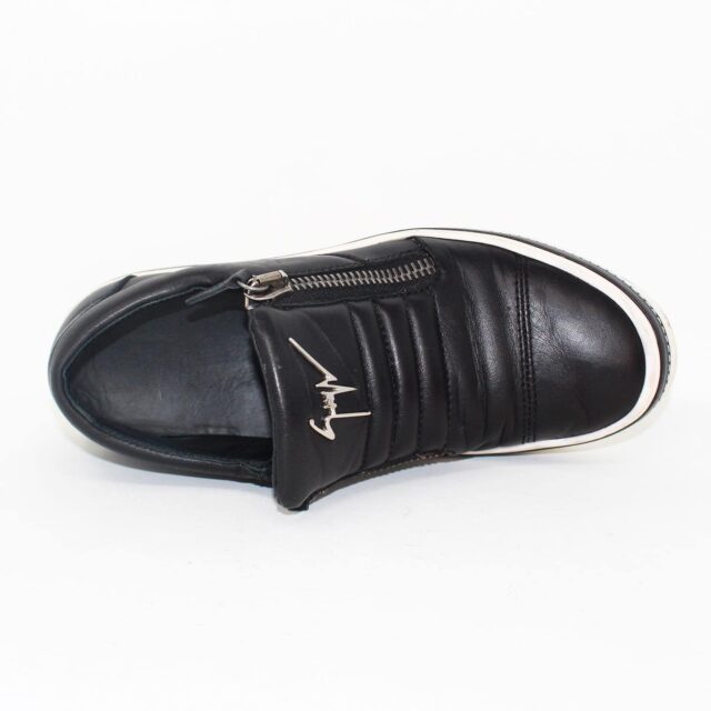GIUSEPPE ZANOTTI 39159 Black Leather Sneakers US 7 EU 37 e