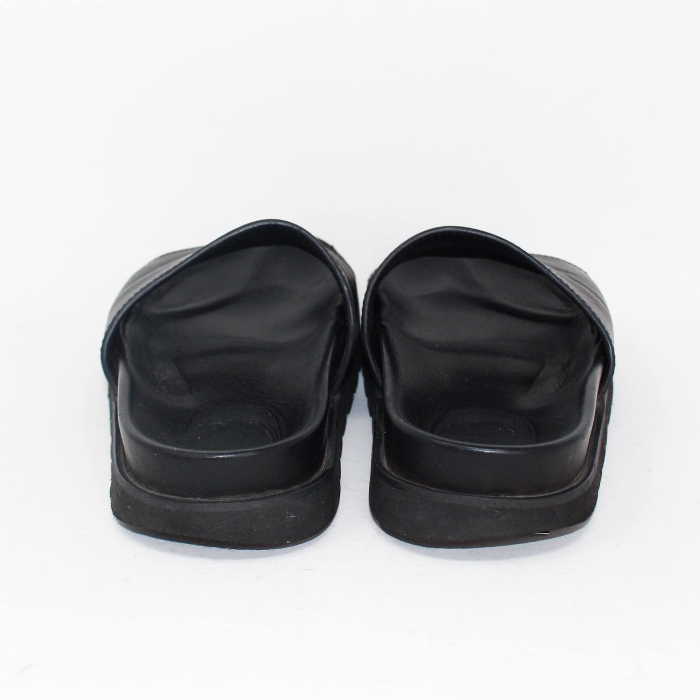 GIUSEPPE ZANOTTI 39161 Black Leather Sandals US 7 EU 37 d
