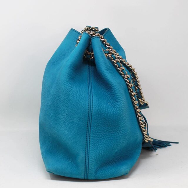 GUCCI 36715 Soho Turquoise Leather Shoulder Bag c