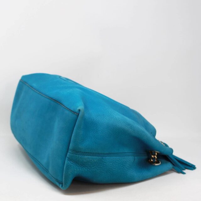 GUCCI 36715 Soho Turquoise Leather Shoulder Bag e